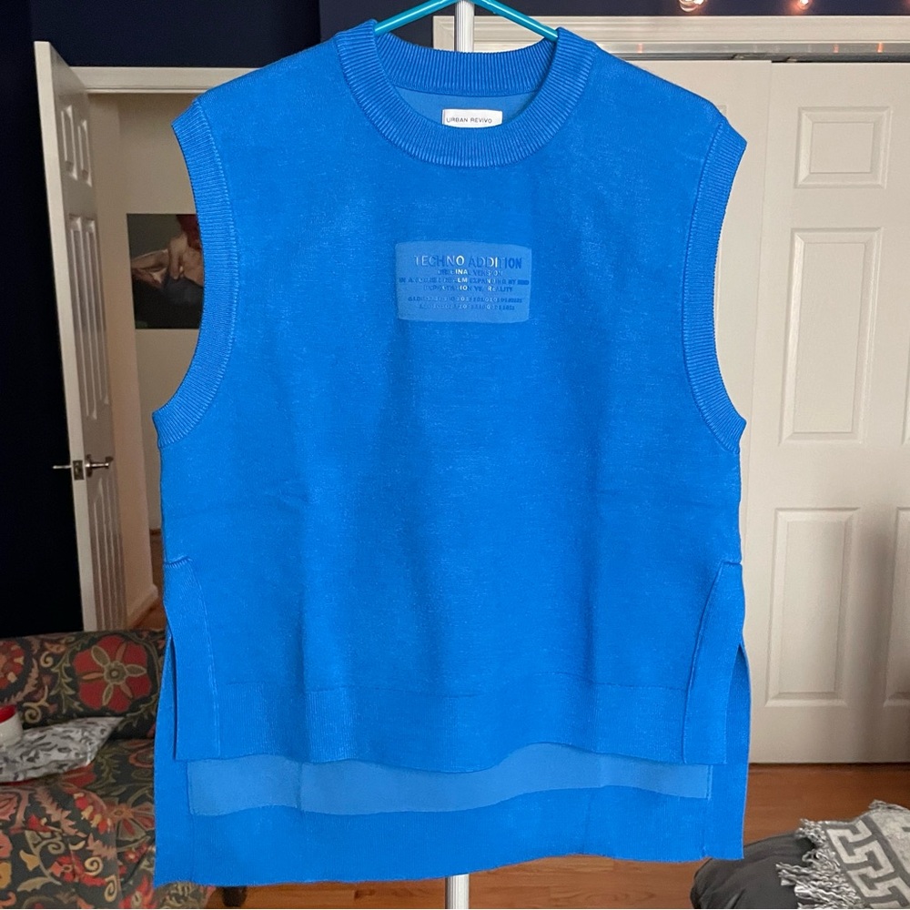 NWOT Urban Revivo Cobalt Knitted Vest - Picture 5 of 16